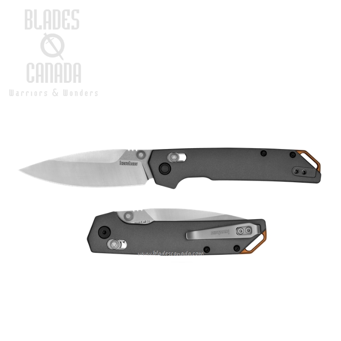 Kershaw Iridium Folding Knife, D2 Steel, Aluminum Grey, K2038